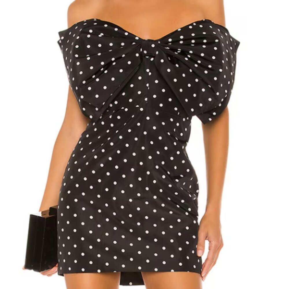 NWT Bardot Spot Bow Dress